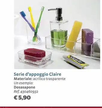 Bricocenter Serie d'appoggio claire materiale: aclirico transparente offerta
