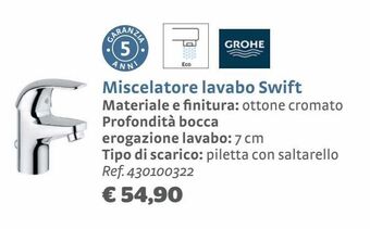 Bricocenter Miscelatore lavabo swift offerta