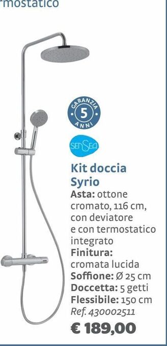 Bricocenter Kit doccia syrio offerta