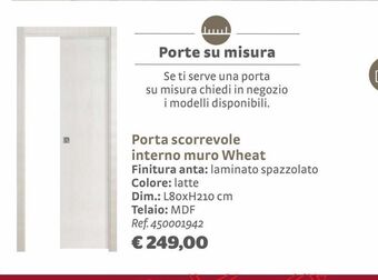 Bricocenter Porta scorrevole interno muro wheat offerta