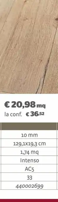 Bricocenter Pavimento orito 10mm passaggio: intenso offerta