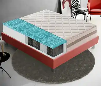 Materasso 900 molle insacchettate e memory foam 9 zone differenziate altezza 22 cm 120x190