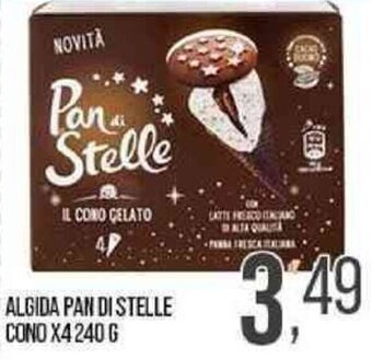 Cash pro Algida Pan di Stelle Cono x4 240 g offerta