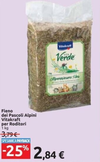 Carrefour Vitakraft Fieno Dei Pascoli Alpini per Roditori 1 kg offerta