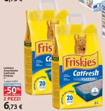 Carrefour Friskies Lettiera Assorbente CatFresh 8 l 2 Pezzi offerta