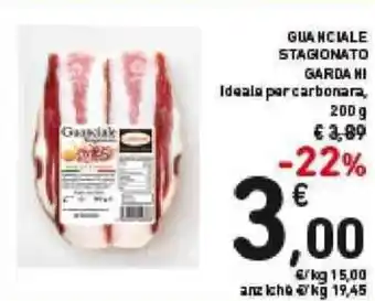 Spazio Conad Gardani Guanciale Stagionato Ideale per Carbonara 200 g offerta
