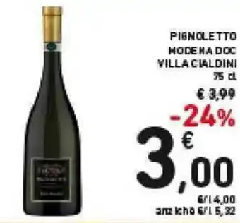 Spazio Conad Pignoletto Modena DOC Villa Cialdini 75 cl offerta