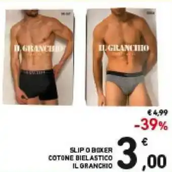 Spazio Conad Slip o Boxer Cotone Bielastico Il Granchio offerta