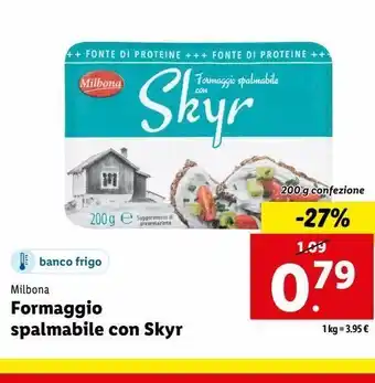 Lidl Formaggio spalmabile milbona offerta
