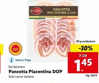 Lidl Pancetta piacentina dop offerta