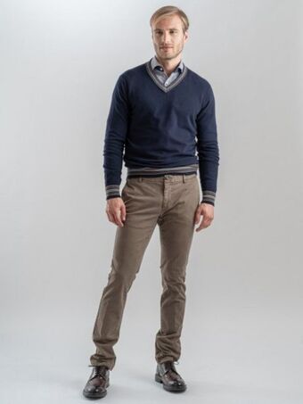 Invidia Pantaloni uomo stretch stampa micropallino offerta