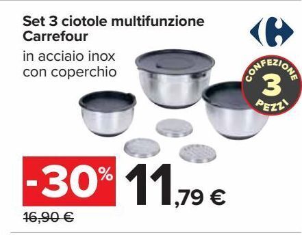 Set 5 Ciotole In Acciaio Inox Con Coperchio HaWare - Capacit&agrave; 0.7L A 4.5L, Rosso, Impilabili