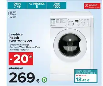 Carrefour Iper Lavatrice indesit ewd 71052vw offerta