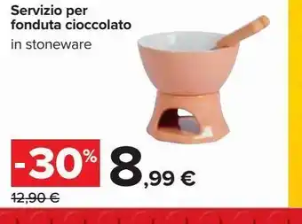 Carrefour Iper Servizio per fonduta cioccolato in stoneware offerta