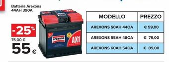 Batterie arexons 44ah 390a