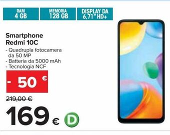 Carrefour Iper Smartphone redmi 10c offerta