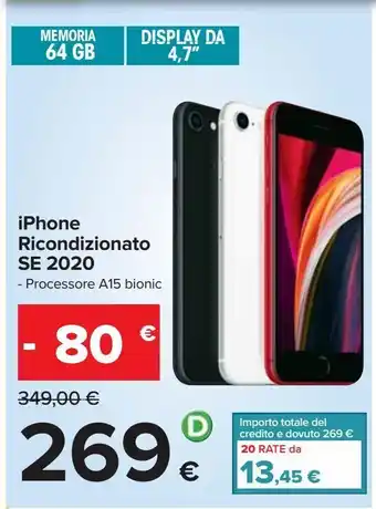 Carrefour Iper Iphone ricondizionato se 2020 offerta