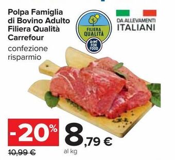 Carrefour Iper Polpa famiglia di bovino adulto filiera qualità carrefour offerta