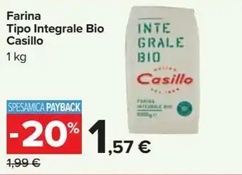 Farina tipo integrale bio casillo