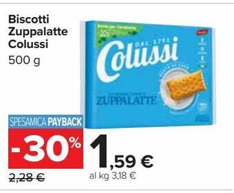 Carrefour Market Biscotti zuppalatte colussi offerta