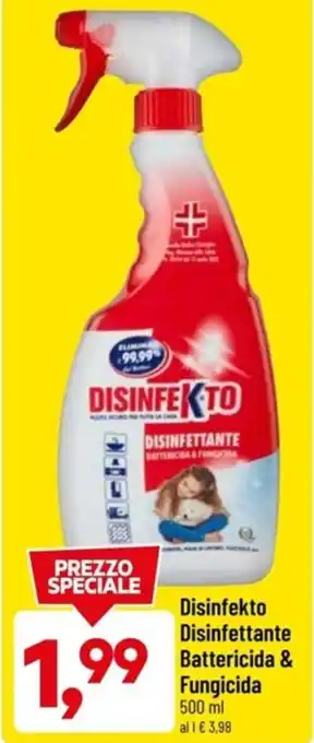 Supermercati Piccolo Disinfekto Disinfettante Battericida & Fungicida 500 ml offerta