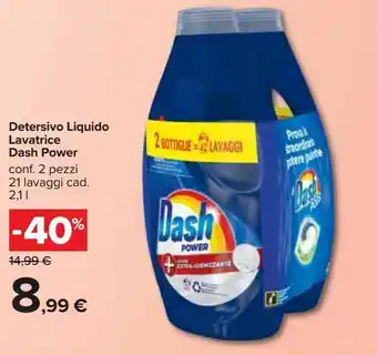 Carrefour Market Detersivo liquido lavatrice dash power offerta