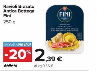 Carrefour Market Ravioli brasato antica bottega fini offerta