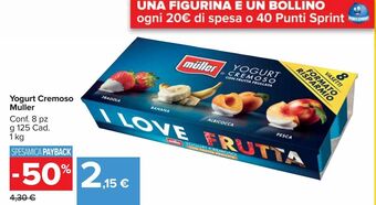 Carrefour Market Yogurt cremoso muller offerta