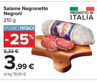 Carrefour Market Salame negronetto negroni offerta