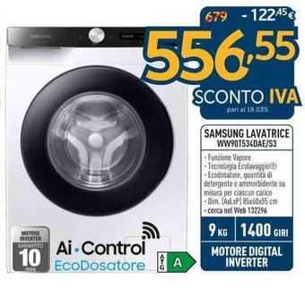 Sinergy Samsung Lavatrice WW90T534DAE/S3 offerta