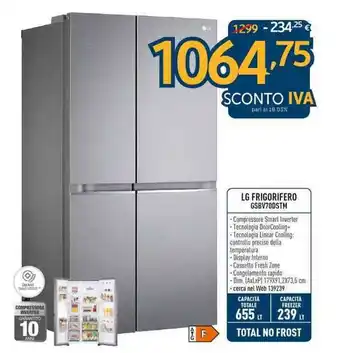 Sinergy LG Frigorifero GSBV700STM offerta