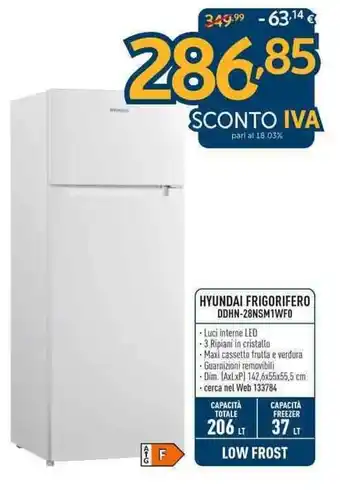Sinergy Hyundai Frigorifero DDHN-28NSM1WF0 offerta