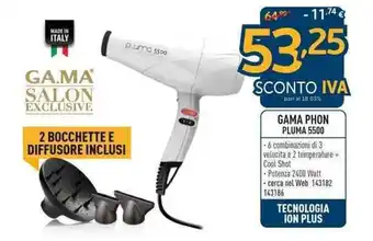 Sinergy GA.MA Phon Pluma 5500 offerta