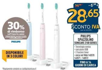 Sinergy Philips Spazzolino Sonicare 2100 Series offerta