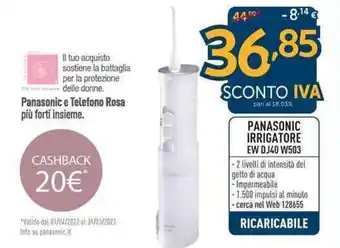 Sinergy Panasonic Irrigatore EW DJ40 W503 offerta