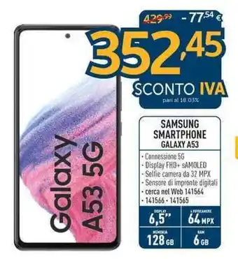Sinergy Samsung Smartphone Galaxy A53 offerta