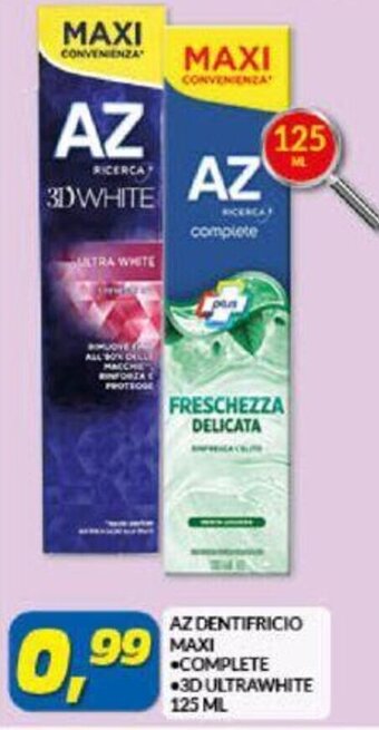 Risparmio Casa AZ Dentifricio Maxi Complete /3D Ultrawhite 125 ml offerta