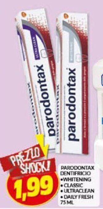 Risparmio Casa Parodontax Dentifricio Whitening/classic/ultraclean/daily fresh 75 ml offerta
