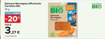 Carrefour Market Salmone norvegese affumicato carrefour bio offerta