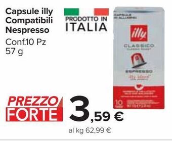 Carrefour Market Capsule illy compatibili nespresso offerta