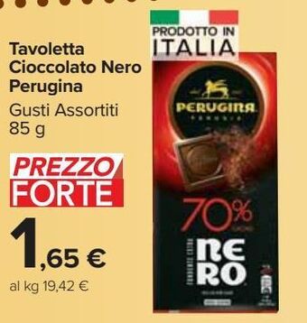 Carrefour Market Tavoletta cioccolato nero perugina offerta