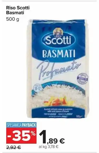 Carrefour Market Riso scotti basmati offerta