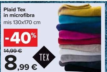 Carrefour Market Plaid tex in microfibra offerta