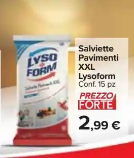 Carrefour Market Salviette pavimenti xxl lysoform offerta