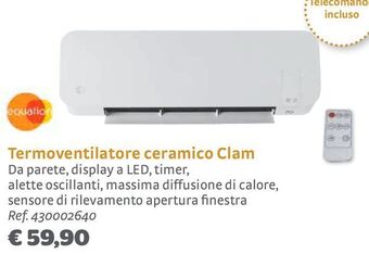 Bricocenter Termoventilatore ceramico clam offerta