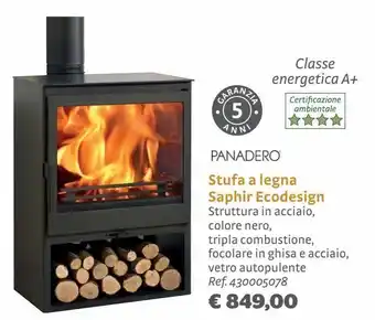 Stufa a legna saphir ecodesign