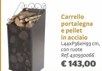 Bricocenter Carrello portalegna e pellet in acciaio offerta
