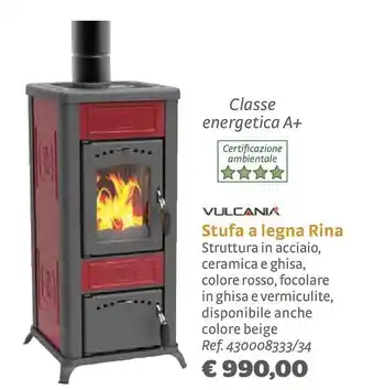 Stufa a legna rina