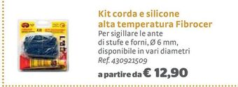 Bricocenter Kit corda e silicone alta temperatura fibrocer offerta