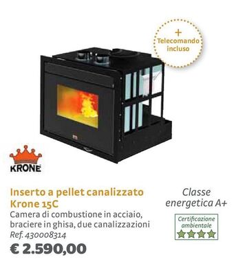 Bricocenter Inserto a pellet canalizzato krone 15c offerta